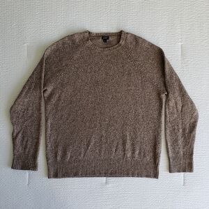 NWOT! J. CREW Men's 100% Lambs Wool Crewneck Sweater (L) Lt Brown